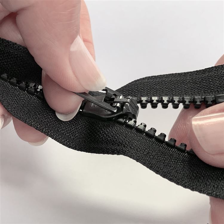 Zipper Repair Black Plastic